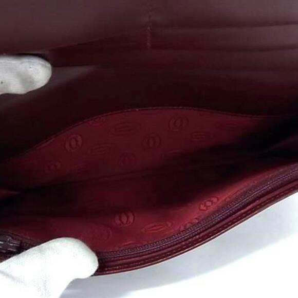 Cartier Must Line Bifold Long Wallet L3000117 Bordeaux Leather for Men and Women